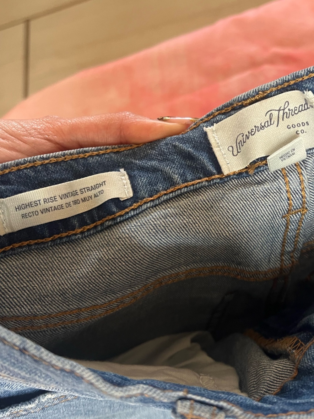 Women's Highest-Rise Vintage Straight Jeans Universal Thread Vintage Medium Wash - Picture 5 of 9
